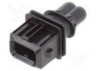 Connector: automotive; plug; male; JPT; for cable; PIN: 2; black TE Connectivity