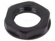 Nut; PG9; polyamide; black; Thread: PG; -20÷90°C BM GROUP