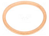 Gasket; copper; Thk: 1.5mm; Øint: 20mm; Øout: 24mm; DIN 7603 ELESA+GANTER