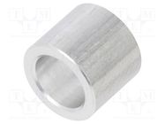 Spacer sleeve; 10mm; cylindrical; aluminium; Out.diam: 12mm 