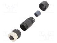 Connector: M12; plug; PIN: 12; female; A code-DeviceNet / CANopen AMPHENOL LTW