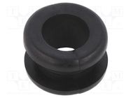 Grommet; Ømount.hole: 12mm; Øhole: 10mm; PVC; black; -30÷60°C 