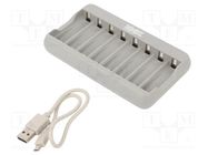 Charger: for rechargeable batteries; Ni-MH; Size: AA,AAA,R03,R6 GP