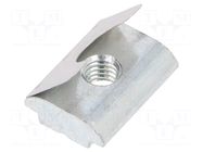 Nut; for profiles; Width of the groove: 10mm; stainless steel FATH