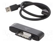 USB to SATA adapter; SATA plug,USB A micro plug,USB A plug 