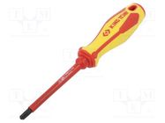 Screwdriver; insulated; PlusMinus cross PH-type; SL/PH2; 100mm KING TONY