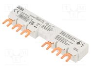 Busbar; 10mm2; Poles: 3; 690VAC; 250VDC; 6kV; Inom: 65A; fork ABB