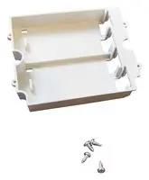 BATTERY COMPARTMENT, 2X9V, ABS, WHITE