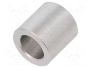 Spacer sleeve; 10mm; cylindrical; stainless steel; Out.diam: 10mm DREMEC