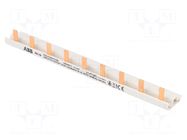 Busbar; 10mm2; Poles: 1; 690VAC; 690VDC; Inom: 63A; No.of mod: 9 ABB