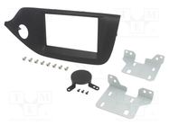 Radio frame; Kia; 2 DIN; matt black ACV