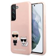 Karl Lagerfeld KLHCS22MSSKCI S22 + S906 hardcase light pink / light pink Silicone Ikonik Karl &amp; Choupette, Karl Lagerfeld