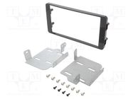 Radio frame; Fiat,Mitsubishi; 2 DIN; black gloss ACV