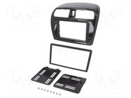 Radio frame; Mitsubishi; 2 DIN; black gloss ACV