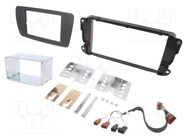 Radio frame; Seat; 2 DIN; black ACV