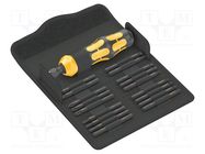 Kit: screwdriver; for impact,impact; case; 19pcs. WERA