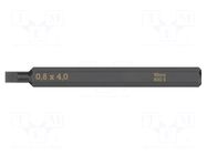 Screwdriver bit; slot; 4x0.8mm; Kind: impact; Overall len: 70mm WERA