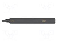 Screwdriver bit; square; RB1; Kind: impact; Overall len: 70mm WERA