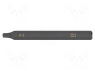 Screwdriver bit; square; RB3; Kind: impact; Overall len: 70mm WERA