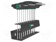 Kit: screwdrivers; inch,Hex Plus key; Kind of handle: T; 10pcs. WERA