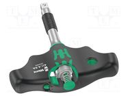 Handle for the key; 1/4"; with ratchet; 99mm; Kind of handle: T WERA