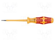 Screwdriver; insulated; slot; 2,5x0,4mm; Blade length: 80mm WERA