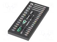Wrench-set; 6-angles,socket spanner; 1/4"; 37pcs. WERA