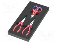 Kit: pliers; for gripping and bending,half-rounded nose WERA