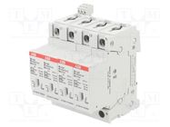 Surge arrester; Type 1+2; Poles: 4; In 8/20us: 80kA; -40÷80°C; IP20 ABB