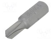 Screwdriver bit; Torq-Set®; TS6; Overall len: 25mm BETA