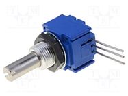 Potentiometer: shaft; single turn; 10kΩ; ±20%; 1W; linear; 6mm; THT BOURNS