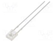 LED; rectangular; 2x4x5mm; blue; 500÷750mcd; 100°; Front: flat; 20mA OPTOSUPPLY