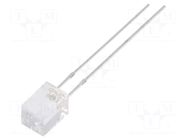 LED; rectangular; 5x5x7mm; green; 1560÷2000mcd; 140°; Front: flat OPTOSUPPLY