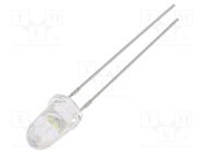 LED; 5mm; white warm; 60000÷72000mcd; 8°; Front: convex; 2.9÷3.4VDC OPTOSUPPLY