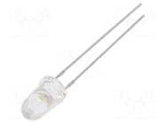 LED; white warm; 5mm; 60000÷72000mcd; 8°; Front: convex; 2.9÷3.4VDC OPTOSUPPLY