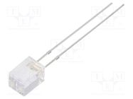 LED; rectangular; 5x5x7mm; red; 750÷1000mcd; 140°; Front: flat; 20mA OPTOSUPPLY