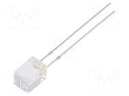 LED; yellow; rectangular; 5x5x7mm; 750÷1000mcd; 140°; Front: flat OPTOSUPPLY