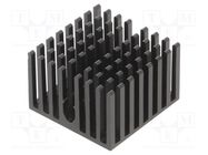 Heatsink: extruded; grilled; BGA,FPGA; black; L: 27mm; W: 27mm 