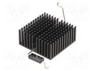 Heatsink: extruded; grilled; BGA,FPGA; black; L: 40mm; W: 40mm 