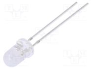 LED; 5mm; red; 1560÷2180mcd; 100°; Front: convex; 2.1÷2.6VDC OPTOSUPPLY