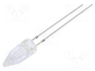 LED; 5mm; white cold; 750÷1120mcd; 100°; Front: Rocket; 12V OPTOSUPPLY