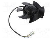 Fan: AC; axial; Ø178x63mm; 480m3/h; ball; 2700rpm; IP44; Len: 450mm EBM-PAPST