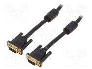 Cable; D-Sub 15pin HD plug,both sides; black; 15m; Øcable: 8mm 