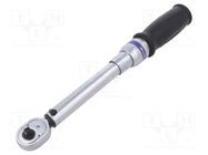 Wrench; torque; 2÷10Nm; Mounting: 1/4"; with button KING TONY