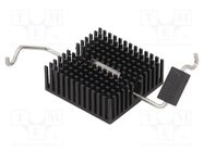 Heatsink: extruded; grilled; BGA,FPGA; black; L: 27mm; W: 27mm 