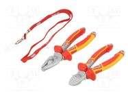 Kit: pliers; side,cutting,insulated,universal; 2pcs. 