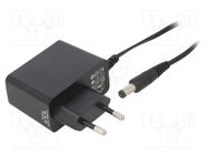 Power supply: switching; mains,plug; 9VDC; 1A; 9W; Plug: EU; 81.34% POS