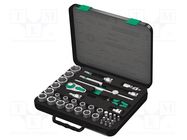 Wrenches set; inch,socket spanner; Mounting: 1/2"; 38pcs. WERA