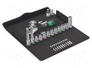 Wrench-set; socket spanner; 3/8"; Application: bicycle; 27pcs. WERA