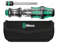 Kit: screwdriver bits; square,Phillips,slot; case; 7pcs. WERA